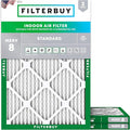 Filterbuy 10x14x1 Air Filter MERV 8 Essential Dust & Allergy Defense (3-Pack), Electrostatic Pleated HVAC AC Furnace Filters Replacement, Made in USA (Actual Size: 9.50 x 13.50 x 0.75)