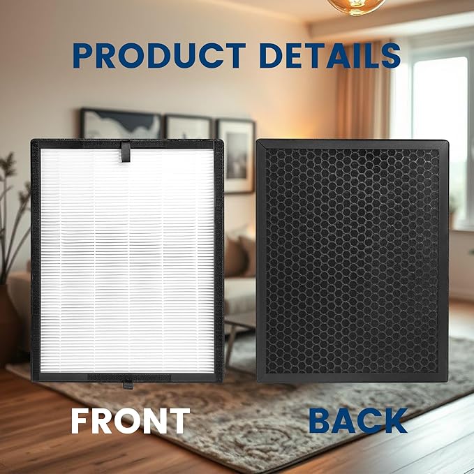 45i Replacement Filter, Compatible with Alen Flex Bh400 and 45i air purifier, Compared # B4-Fresh/FL40-Silver-Carbon, 1 Pack HEPA Filter+2 Carbon Filter