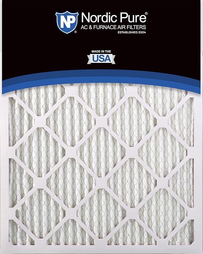 Nordic Pure 20x20x1 (Actual Size: 19 1/2 x 19 1/2 x 3/4) Pleated MERV 14 Air Filters 12 Pack