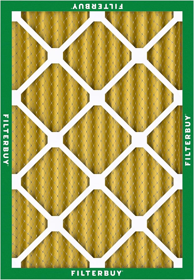 Filterbuy 24x30x2 Air Filter MERV 11 Superior Pet & Allergy Defense (2-Pack), Electrostatic Pleated HVAC AC Furnace Filters Replacement, Made in USA (Actual Size: 23.50 x 29.50 x 1.75)