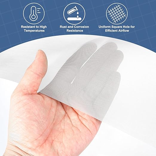 uxcell 100 Mesh 39" x 10" Woven Wire Mesh, 316 Stainless Steel Air Vent Filter Screen, Window Screen Mesh for DIY Projects Vents Cover Filtration Animals Fence