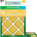 Filterbuy 21x23x1 Air Filter MERV 11 Superior Pet & Allergy Defense (2-Pack), Electrostatic Pleated HVAC AC Furnace Filters Replacement, Made in USA (Actual Size: 20.50 x 22.50 x 0.75)