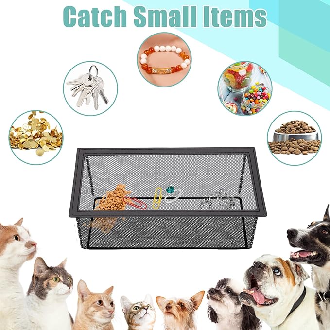 6PCS Floor Register Cover Trap 4"x10", Mesh Floor Vent Screen Net with Frame, Air Vent Filter Mesh Catcher for Hair Debris (4 x 10 Inch)