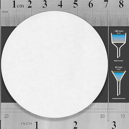 Filter Paper 7 cm Lab Qualitative Filter Paper for Chemistry, Standard Qualitative Grade 1-Medium Flow 70mm(100 Discs)