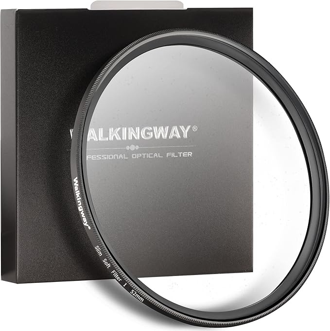 Walking Way 52MM White Mist Diffusion Filter - Subtler Soft Focus Circular Lens Filter - Dreamy Fog Effect Softening Camera Diffuser for Digital DSLR Camera (Light-Soft 1, 52MM)