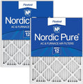 Nordic Pure 20x20x1 (Actual Size: 19 1/2 x 19 1/2 x 3/4) Pleated MERV 12 Air Filters 2 Pack