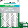 Filterbuy 28x30x1 Air Filter MERV 8 Essential Dust & Allergy Defense (4-Pack), Electrostatic Pleated HVAC AC Furnace Filters Replacement, Made in USA (Actual Size: 27.75 x 29.75 x 0.75)