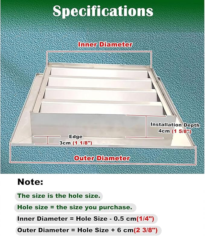 Heat Dissipation Louvered Vent Wall Gable Vents 304 Stainless Steel, Weather-Resistant Air Grille for Shed Barn Generator Box(8x8in/20x20cm)