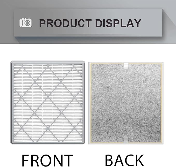 HE400 Hepa Filter Replacement Compatible with Shark HE4FKPET HE400 HE401 HE402 & HE405 4 Fan Air Cleaner Purifier, 3-Stage Filtration, 2 Pack