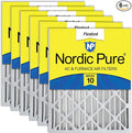 Nordic Pure 16x25x4 (Actual Size: 15 1/2 x 24 1/2 x 3 5/8) Pleated MERV 10 Air Filters 6 Pack