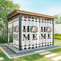 Summer Outdoor Curtains for Patio Leaves Garland Plumeria Wood Buffalo Plaid Waterproof Outside Curtains with Grommet Top Weatherproof Curtain for Cabana Pergola Gazebo, 2 Pack, 54" W x 108" L