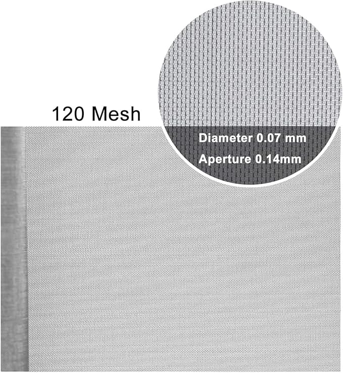 Stainless Steel Woven Wire Mesh, 304 Steel Wire Cloth, Insect Screen, Air Vent Mesh, Metal Mesh Sheet, Wire Netting Roll, Mesh Screen for Filter, Window, Garden