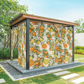 Lemons Yellow Orange Summer Plant Linen Outdoor Curtains for Patio Waterproof Outside Curtains with Grommet Top Weatherproof Curtain for Cabana Pergola Gazebo, 2 Pack, 54" W x 95" L