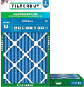 Filterbuy 10x20x2 Air Filter MERV 13 Optimal Smoke & Allergy Defense (2-Pack), Electrostatic Pleated HVAC AC Furnace Filters Replacement, Made in USA (Actual Size: 9.50 x 19.50 x 1.75)