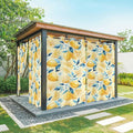 Lemon Outdoor Curtains for Patio Lemon Leaves Summer Plants Begin Waterproof Outside Curtains with Grommet Top Weatherproof Curtain for Cabana Pergola Gazebo, 1 Panel, 54" W x 108" L