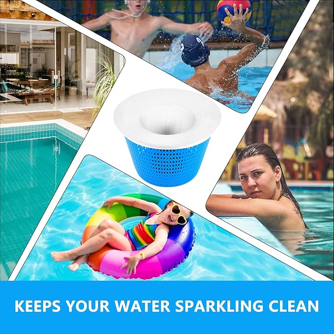 60 Pack Pool Skimmer Socks, Pool Filter Socks for Skimmer Baskets, Ultra-Fine Mesh Skimmer Sock Cleans Debris and Leaves for In-Ground and Above Ground Pools