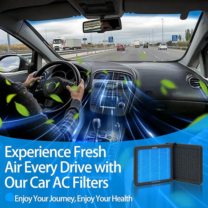 Cabin Air Filter CF10735 Fits Genesis G70, G80, G90, GV70, GV80, Hyundai Equus, Genesis, Kia K900, Stinger, Telluride, Honeycomb Structure and Activated Carbon Beads, Durable and Sturdy