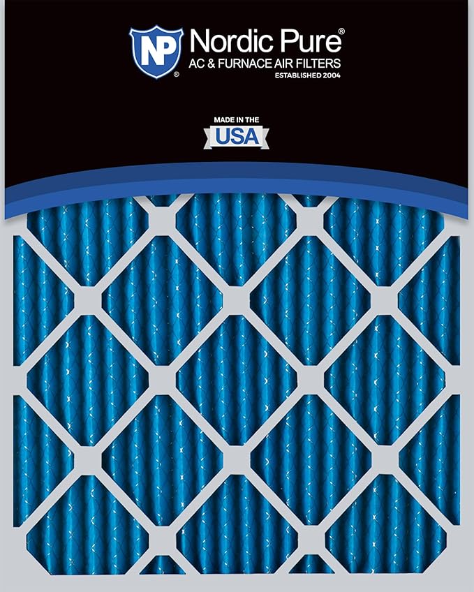 Nordic Pure 16x20x1 (Actual Size: 15 1/2 x 19 1/2 x 3/4) Pleated MERV 7 Air Filters 2 Pack
