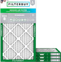 Filterbuy 13x24x1 Air Filter MERV 8 Essential Dust & Allergy Defense (4-Pack), Electrostatic Pleated HVAC AC Furnace Filters Replacement, Made in USA (Actual Size: 13.00 x 24.00 x 0.75)