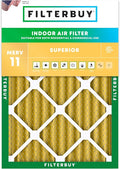 Filterbuy 18x24x2 Air Filter MERV 11 Superior Pet & Allergy Defense (1-Pack), Electrostatic Pleated HVAC AC Furnace Filters Replacement, Made in USA (Actual Size: 17.38 x 23.38 x 1.75)