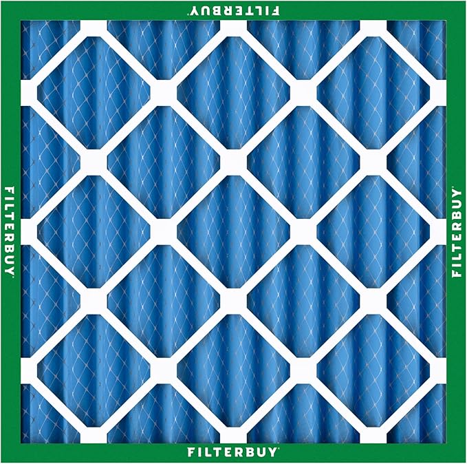 Filterbuy 16x16x2 Air Filter MERV 13 Optimal Smoke & Allergy Defense (6-Pack), Electrostatic Pleated HVAC AC Furnace Filters Replacement, Made in USA (Actual Size: 15.50 x 15.50 x 1.75)