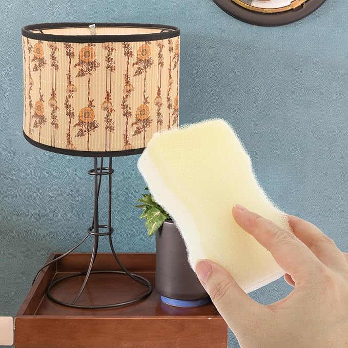 HEMOTON 15pcs Lamp Shade Cleaning Sponge Set, Dry Fabric Cleaner Sponges for Soot, Dust, and Pet Hair Removal, Reusable Lampshade Cleaner for Curtains and Crafts