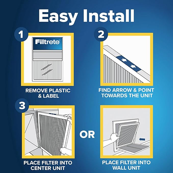 Filtrete 20x30x1 AC Furnace Air Filter, MERV 8, MPR 700, Tough on Pollen, Easy on Airflow, 3-Month Pleated 1-Inch Electrostatic Air Cleaning Filter, 4-Pack (Actual Size 19.880 x 29.880 x 0.8125 in)