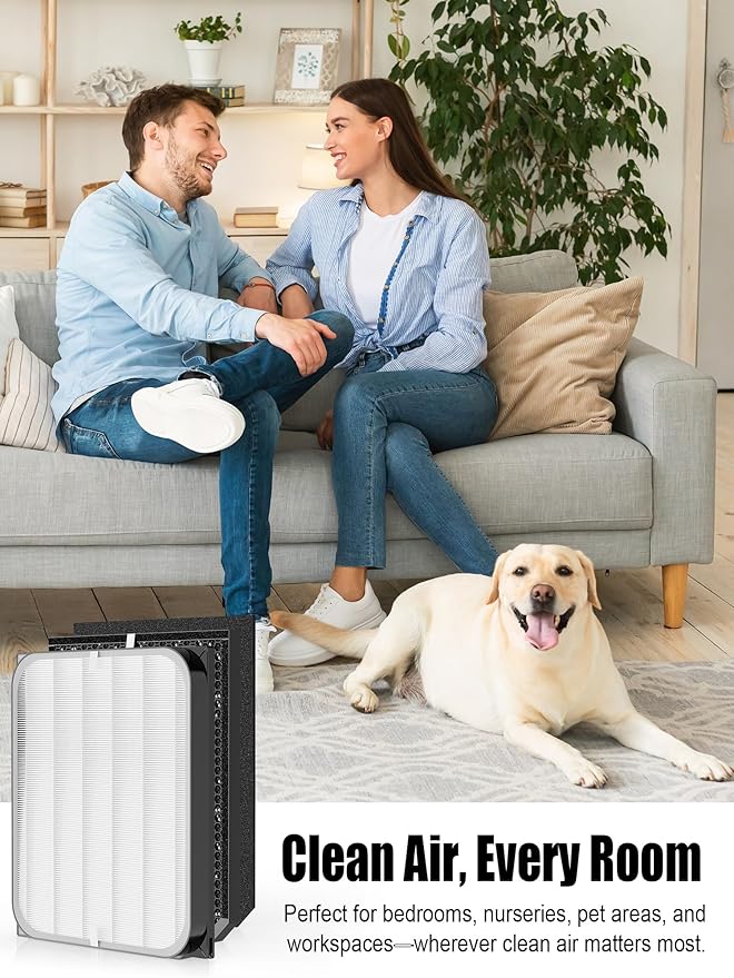 3500 Replacement Filter Compatible with Air Doctor AD3000 / AD3500 / AD3500i Version Air Purifiers – 2 Premium Filters, 4 Carbon Filters, and 8 PreFilters – Compare to Part #ADF3001 ADF3002 ADF3003