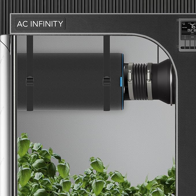 AC Infinity Air Carbon Filter 4" with Premium Australian Virgin Charcoal, for Inline Duct Fan, Odor Control, Hydroponics, Grow Rooms