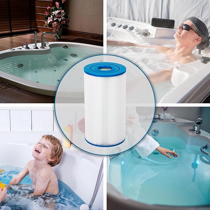 8CH-950 Spa Filter Cartridge Replaces for 10-2785 Spa Filter, PBF35, PBF50-F2S, FC-0536, XLS-834, 15052, AK-90311, 50 sq.ft SAE Thread Bull Frog Spa Filter (1pc)