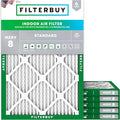 Filterbuy 10x16x1 Air Filter MERV 8 Essential Dust & Allergy Defense (6-Pack), Electrostatic Pleated HVAC AC Furnace Filters Replacement, Made in USA (Actual Size: 9.50 x 15.50 x 0.75)