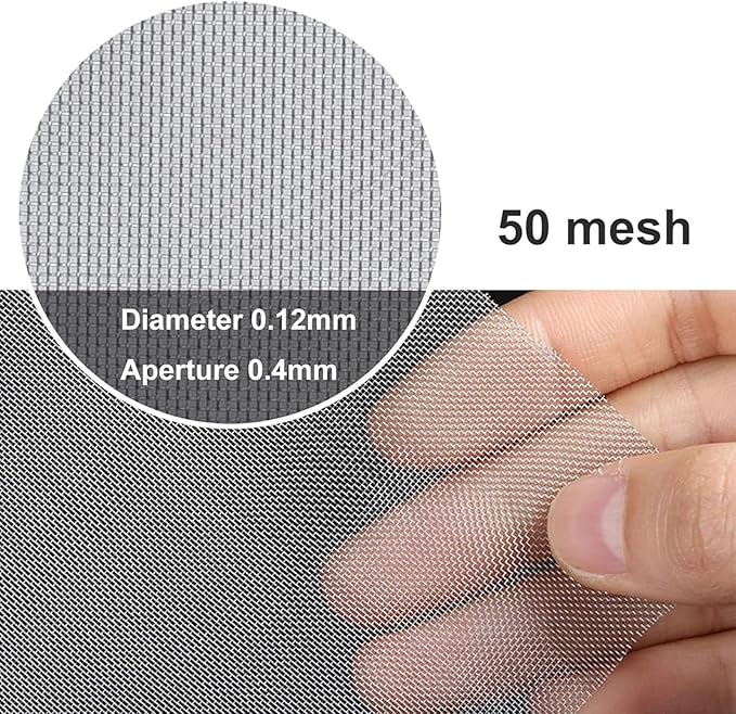 304 Stainless Steel Woven Wire Mesh, Fine Metal Screen, Rust-Resistant Filter Sheet, Kitchen Strainer, Industrial Sieve, Ventilation Grid, Safety Fence, Insect Screen