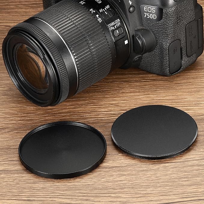PATIKIL 72mm Lens Cap, Camera Lens Cap Cover Universal Front Metal Lens Filter Stacks Cap Protective Case for 72mm Camera Circular Polarizing Fader ND Filter, Black