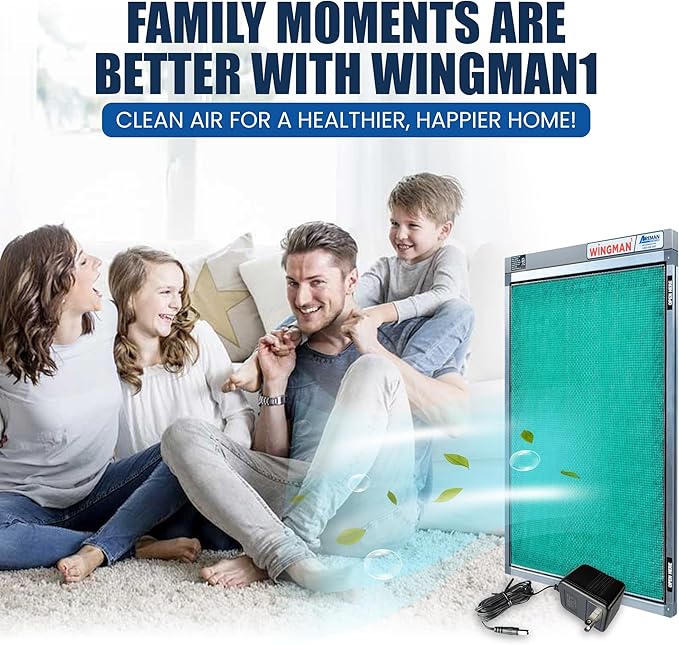12x24x1 Polarized Media Electronic Air Filter - High Air Flow - Homeowner Installed - 1-Yr Supply of Replacement Pads - Simply Replace Your Current AC/Furnace Air Filter and PLUG IT IN!