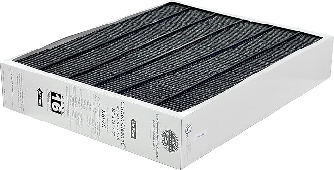 Lennox Healthy Climate X6675 20x25x5 Healthy Climate Carbon-Clean MERV 16 Filter Bundle with Same Day Supply Filter Change Reminder Magnet (5-Pack)