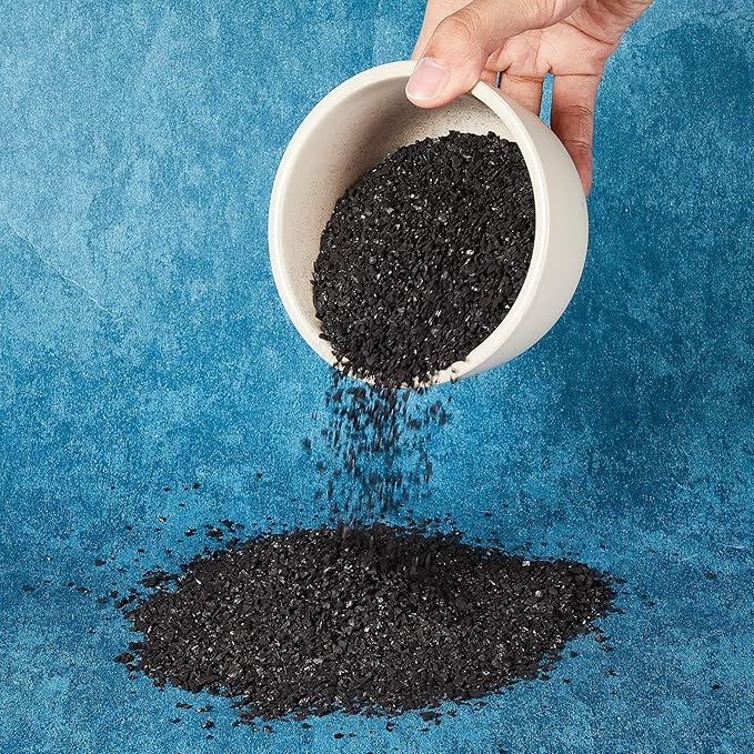 Timgle Bulk Water Air Filter Activated Charcoal Coconut Hull Granular Activated Carbon 10-18 Mesh Water Distiller Charcoal Filters Media for Filtration(6.6 Lbs)