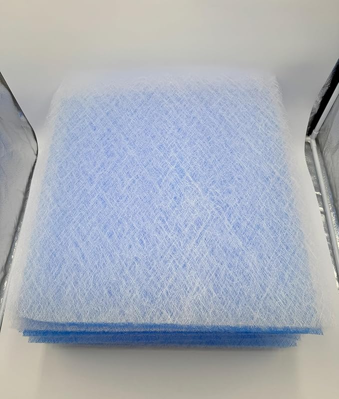 Paint Booth Exhaust Fiberglass Filter, Blue/White Paint Arrestor for Spray Booth (600/case, 20" x 20")