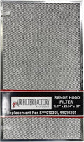 Air Filter Factory Grease Filter S99010301, 99010301 Replacement For Broan Range Hood Aluminum Mesh Grease Vent Filter 11-7/8" X 20-11/32" X 3/8"