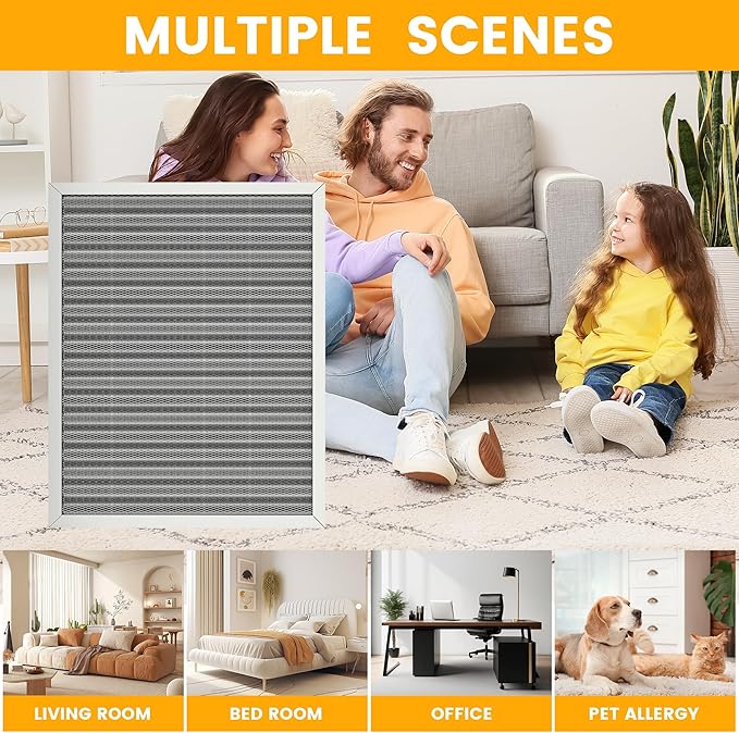 14x18x1 HVAC Furnace Air Filter, Lasts a Lifetime, Washable, the Last HVAC Filter You Will Ever Buy, Breathe Safely at Home or in the Office,Merv 8(Actual Size:13.5x17.5x0.82 Inch)