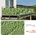 Privacy Screen Protector 3.6' x 9.8' UV Protection Weather-Resistant Outdoor Dog Fence, Easy Installation with Zip Ties for Outdoor Patio Apartment Backyard Porch Deck Railing, Green Leaf Pattern