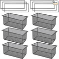 6PCS Floor Register Cover Trap 4"x10", Mesh Floor Vent Screen Net with Frame, Air Vent Filter Mesh Catcher for Hair Debris (4 x 10 Inch)