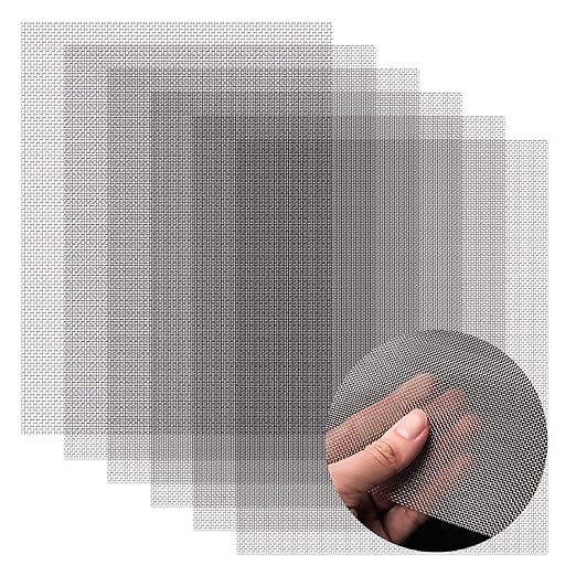 6 Pack 12x8 Inch Stainless Steel Wire Mesh Screen for DIY Projects, Vent, Cage, Garden, Window, Filter - Never Rust