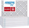 Aerostar 20x22.25x1 MERV 11 Air Filter, Pleated AC Furnace HVAC Filters (19.875x22.25x0.75), for Allergies Asthma Dust Pet Dander Smoke Bacteria Viruses, MPR 1500 FPR 10, USA, 12 Pack