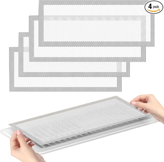 4 PCS White Magnetic Vent Covers-5.5x12 Magnetic Air Vent Covers with Mesh Screen for Floor/Wall/Ceiling Registers-Easy to Install, Durable Design(Fits Registers 5.5"to7" Width x 12" to13.5"Length)