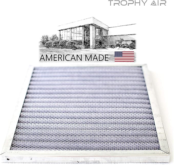 12x24x1 | Trophy Air | Merv 8 | Washable Furnace Filter | Lifetime HVAC & Furnace Air Filter | Washable Electrostatic | High Dust Holding Capacity | Premium Quality Aluminum