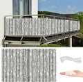 Privacy Fence Screen 1.6' x 3.3' UV Protection 96% Outdoor Privacy Screens, Included Cable Ties Customized Size for Porch Deck Outdoor Backyard Patio Balconys, Vertical Floor Pattern