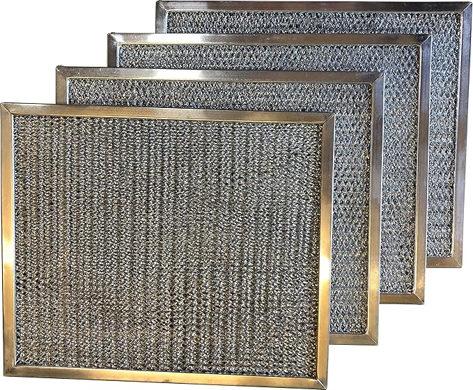 Filter Everything Replacement Aluminum Filters Compatible With nVent, Pentair, Hoffman, McLean 10100096, 10100096sp,10-1000-96, 10100096h, 89057617-10 x 14 x 3/8-4-Pack